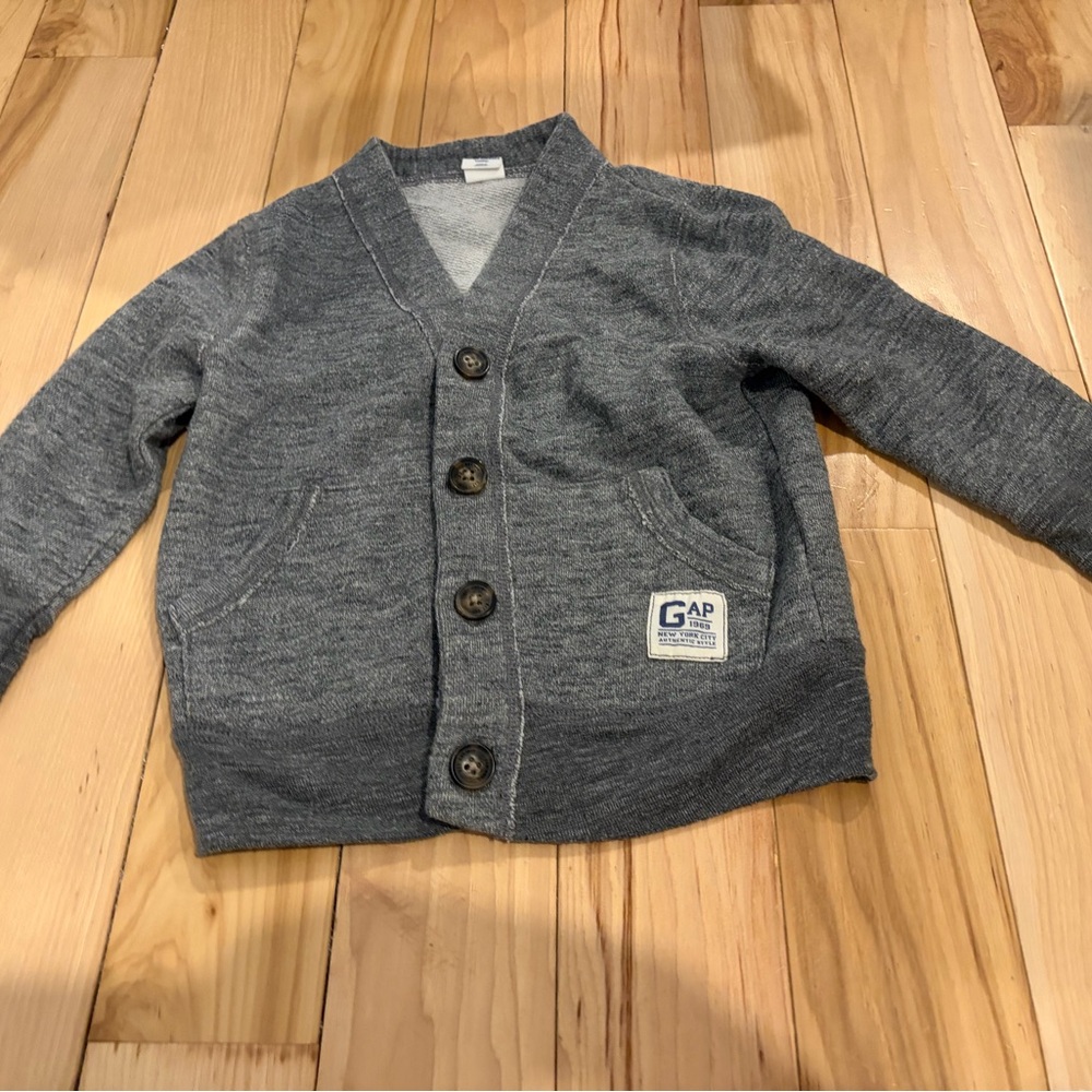 GAP Toddler Gray Knit cardigan Sweater
